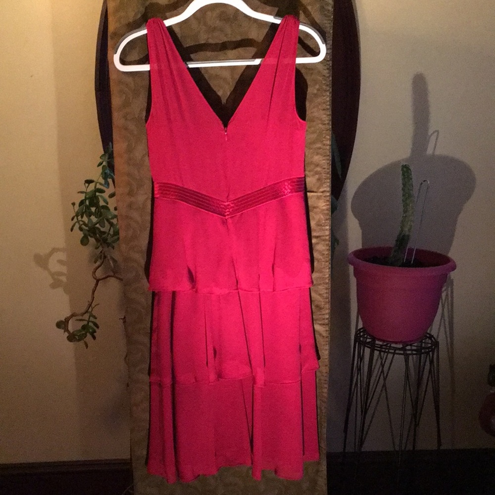 Deep Red/Burgundy Tiered Party Dress - image 2